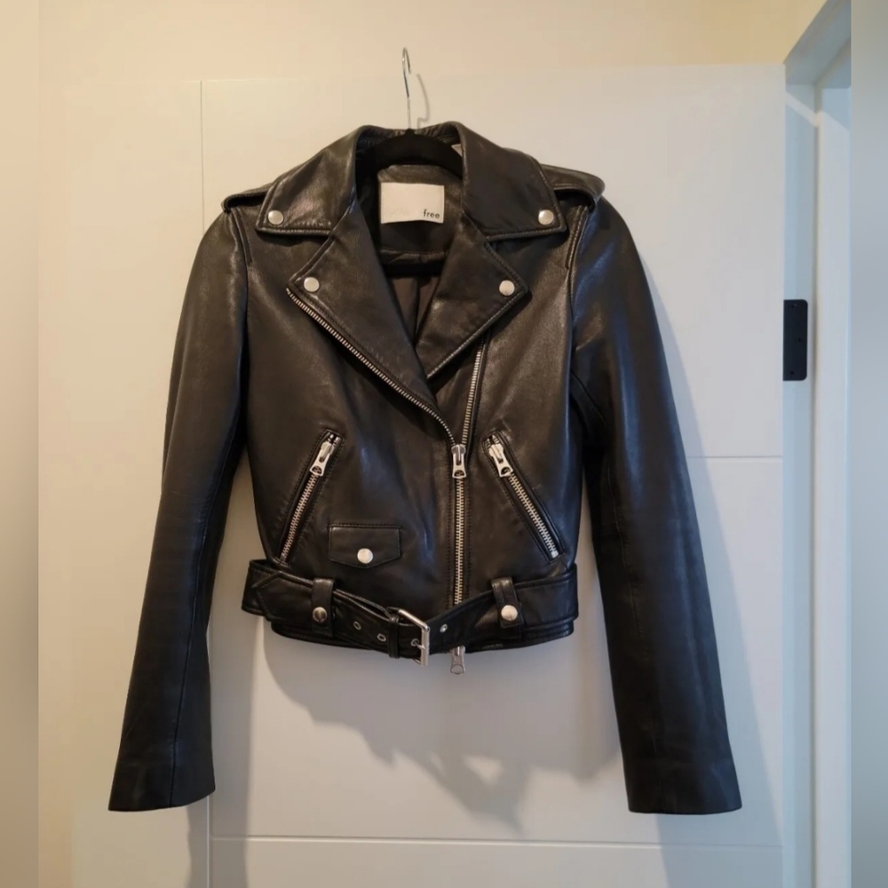 Aritzia Wilfred Free Leather Jacket XS
